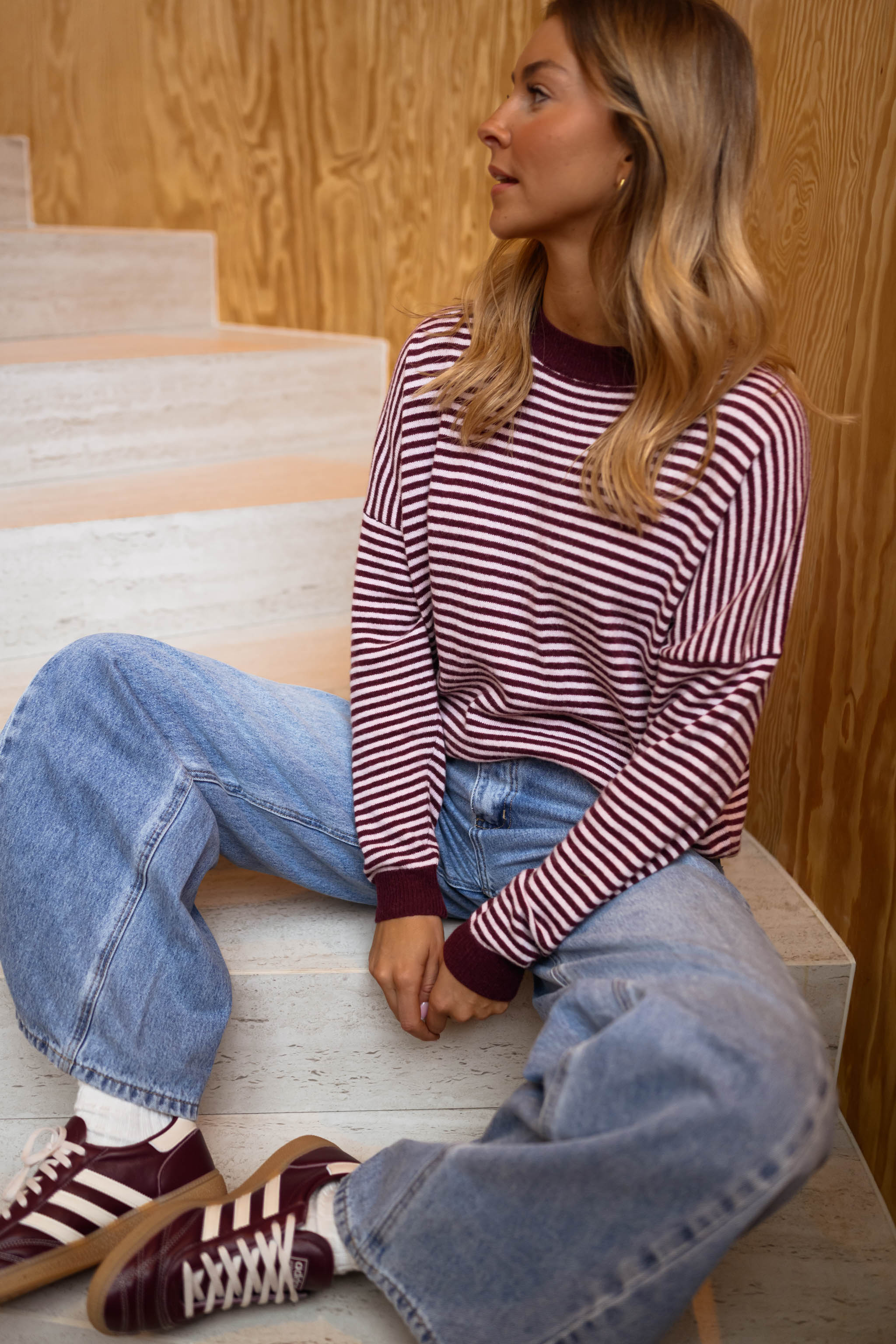 Pink and Red Striped Leona Sweater