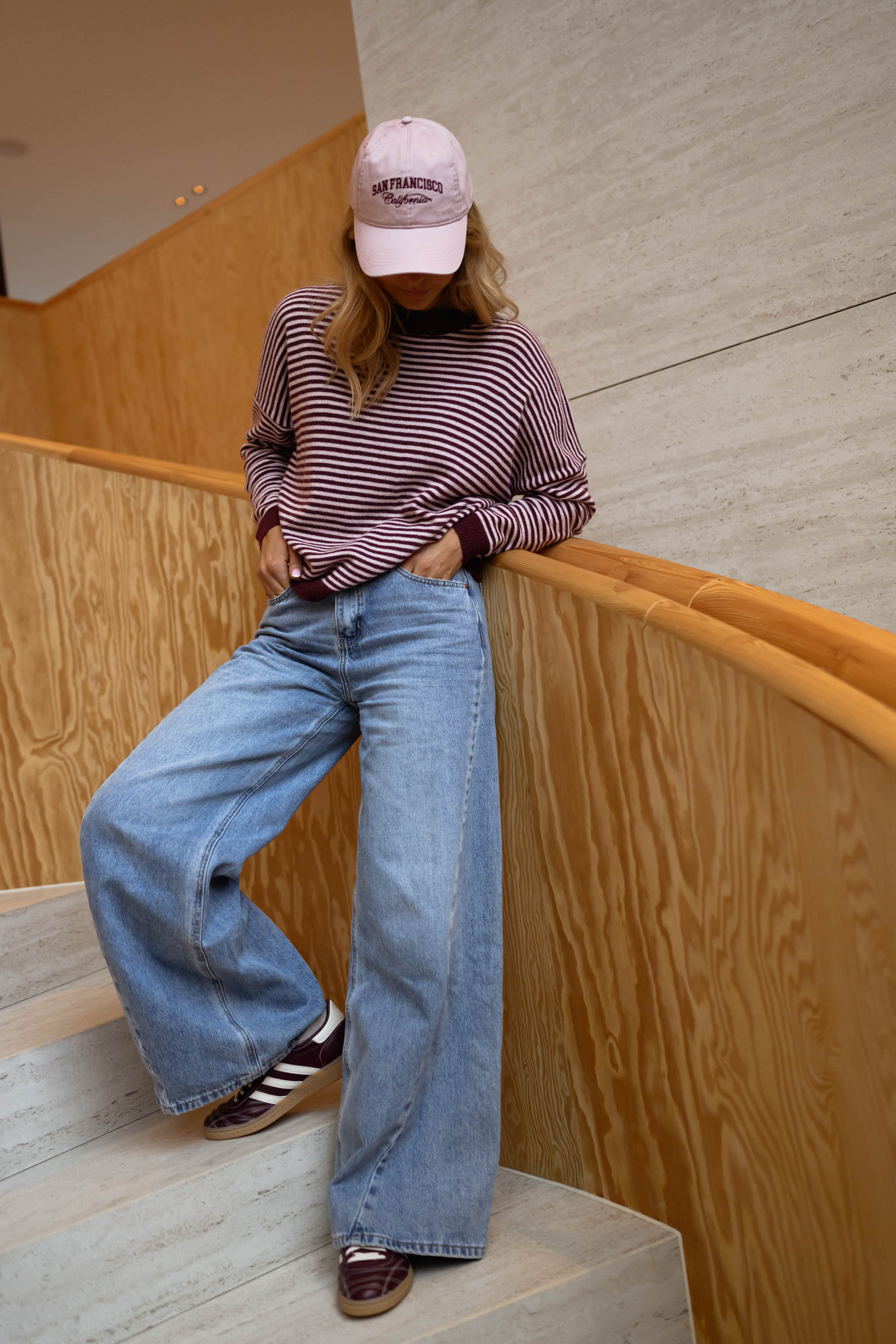 Pink and Red Striped Leona Sweater