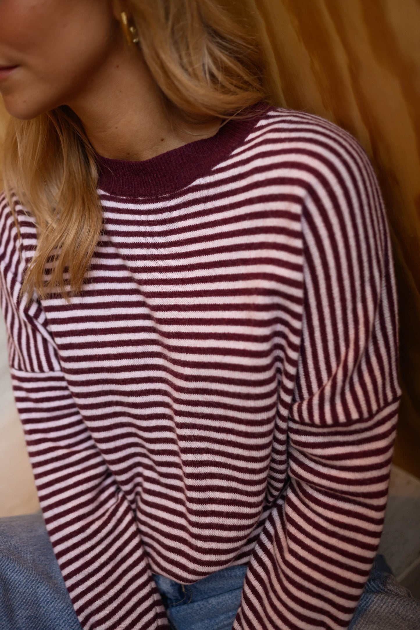 Pink and Red Striped Leona Sweater