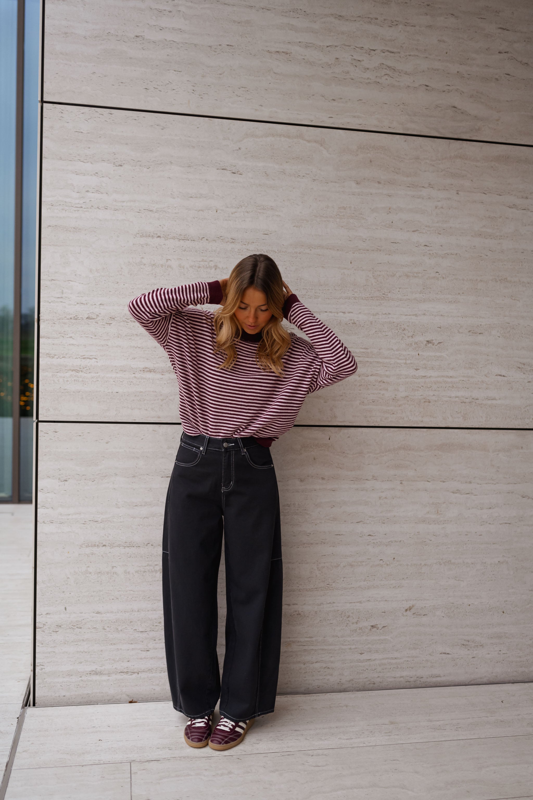 Pink and Red Striped Leona Sweater