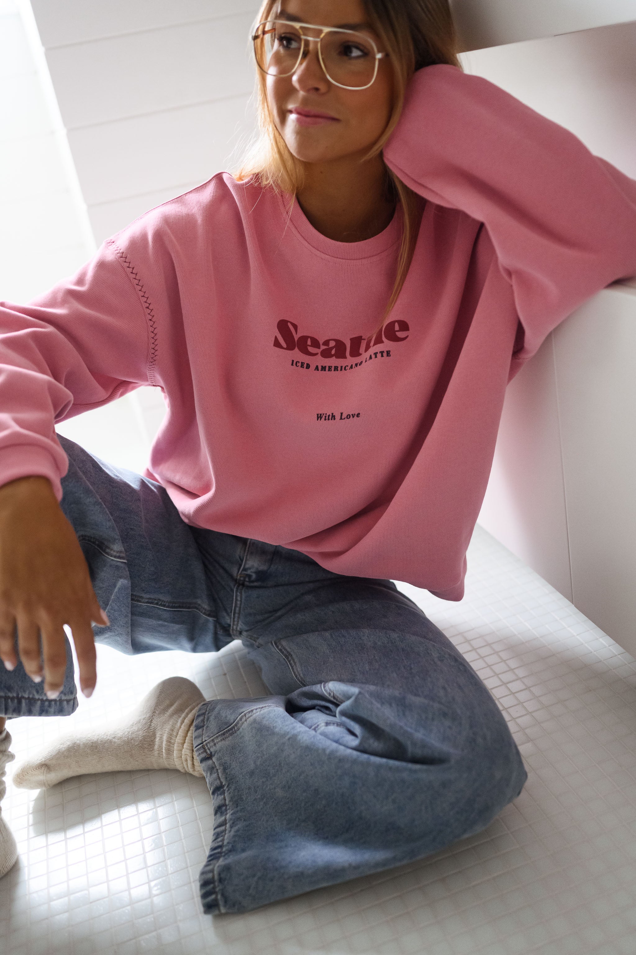 Pink Seattle Sweater