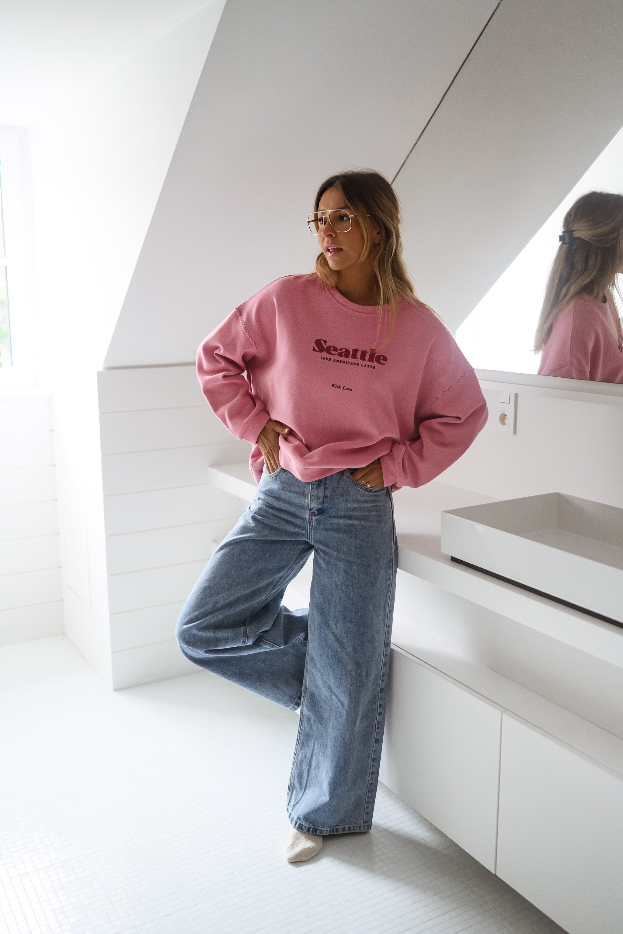 Pink Seattle Sweater