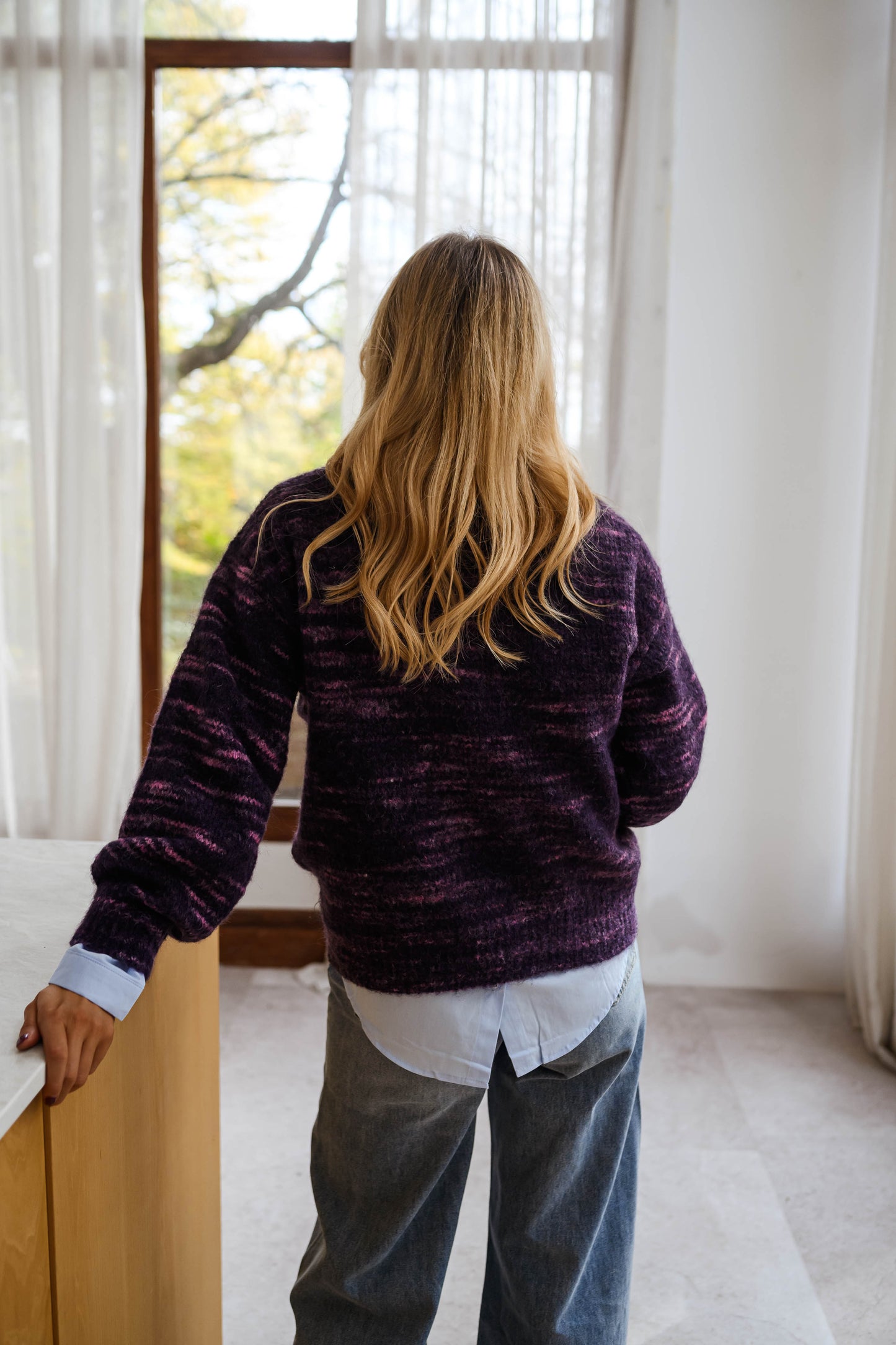 Purple Armen Cardigan