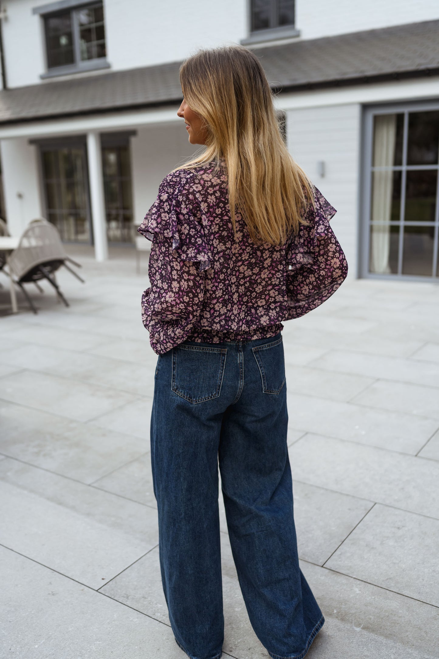 Purple Floral Elisabeth Blouse