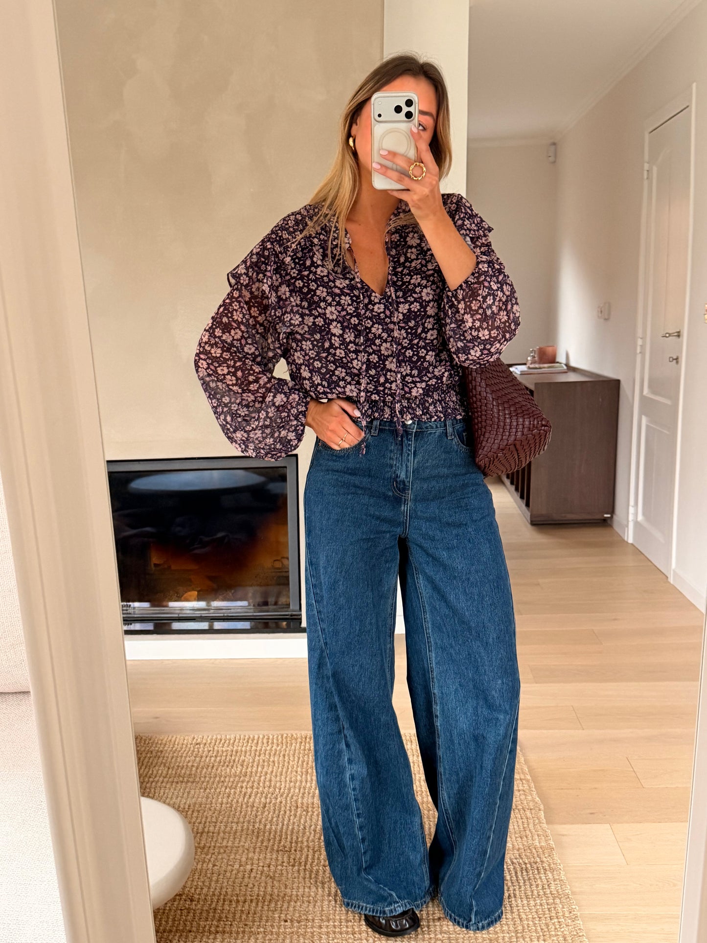 Purple Floral Elisabeth Blouse