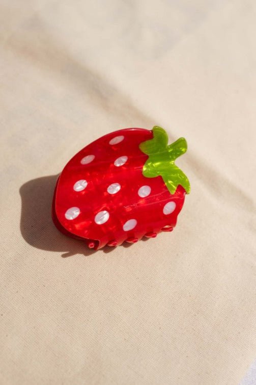Red Strawberry Hair Clip