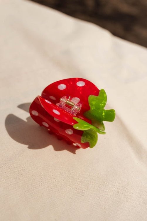 Red Strawberry Hair Clip