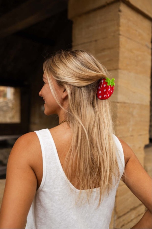 Red Strawberry Hair Clip