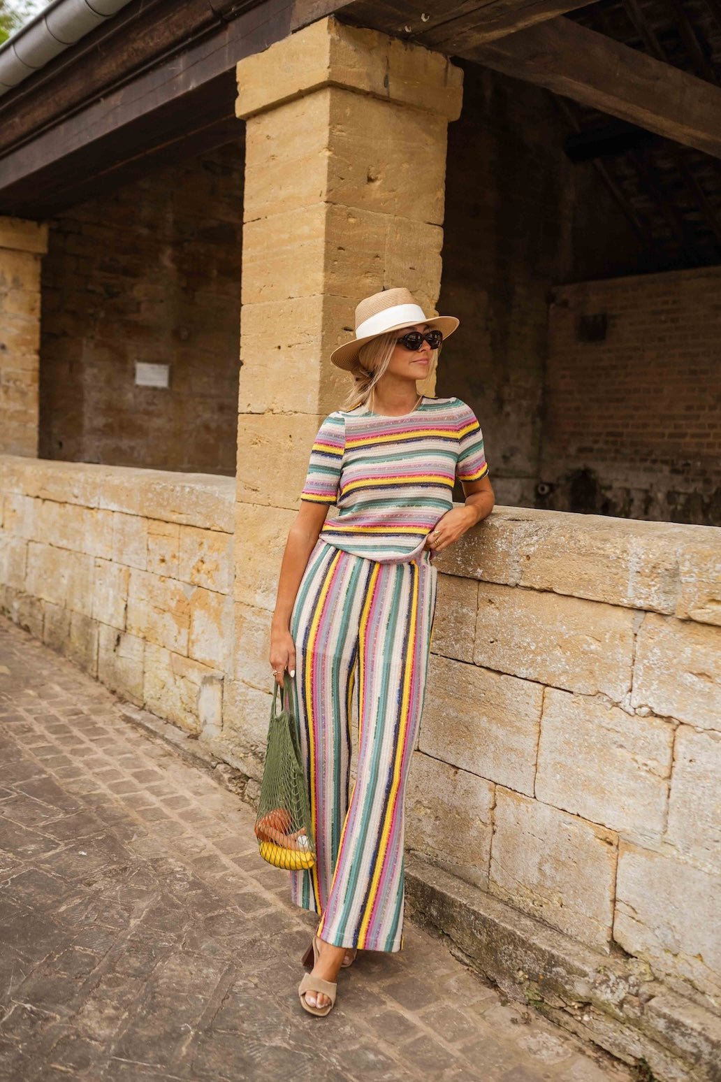 Striped Crochet Gauthier Pants