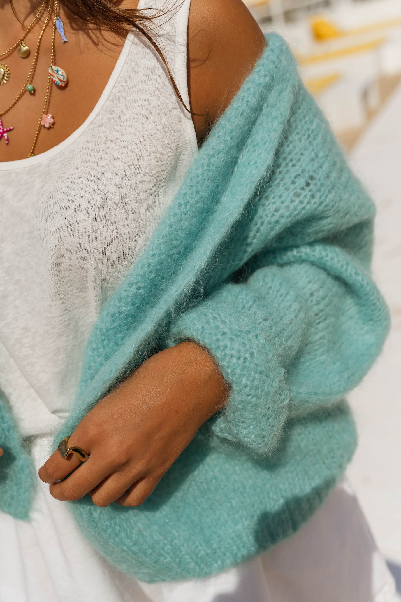Turquoise Alina Cardigan