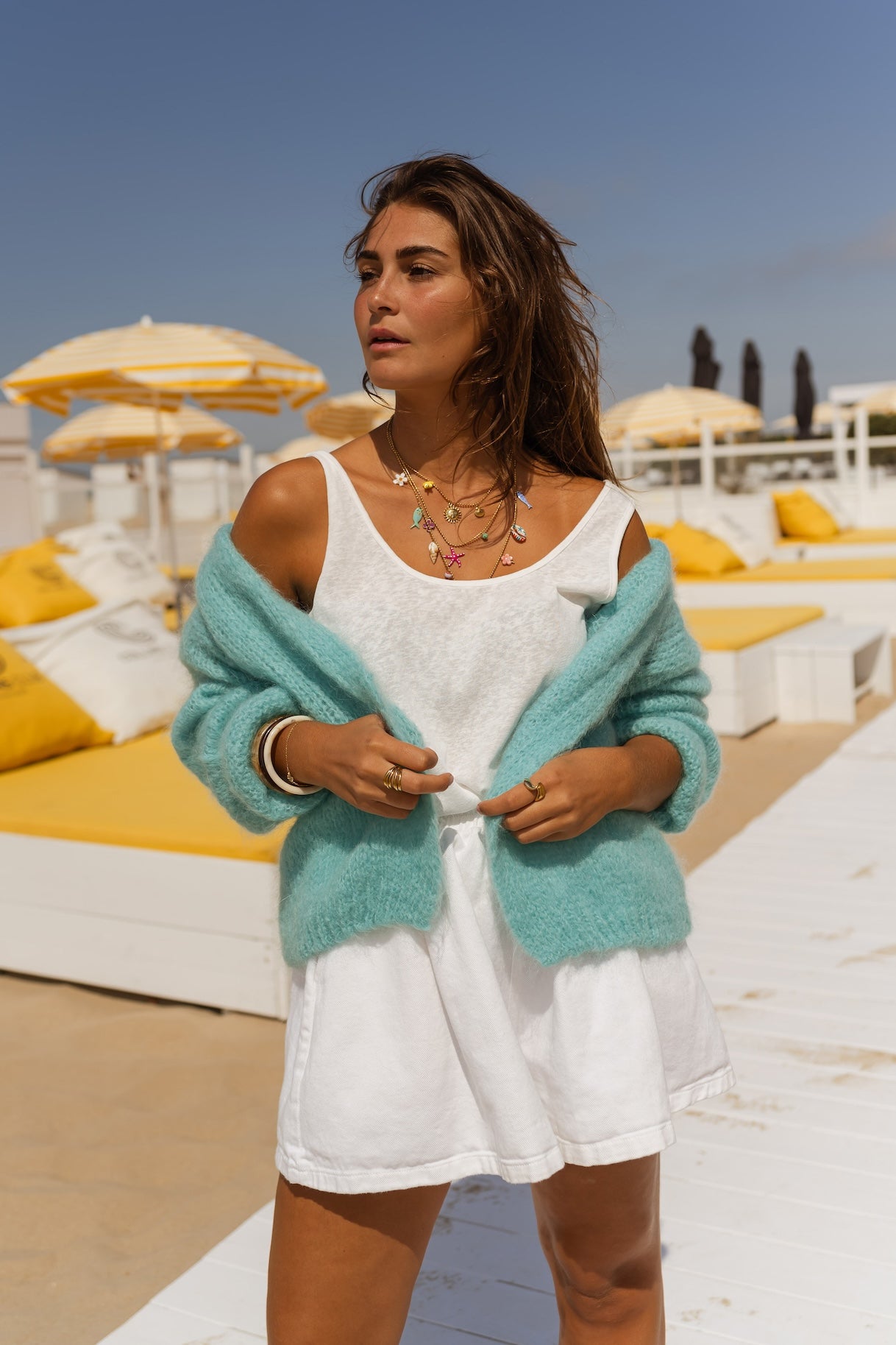 Turquoise Alina Cardigan