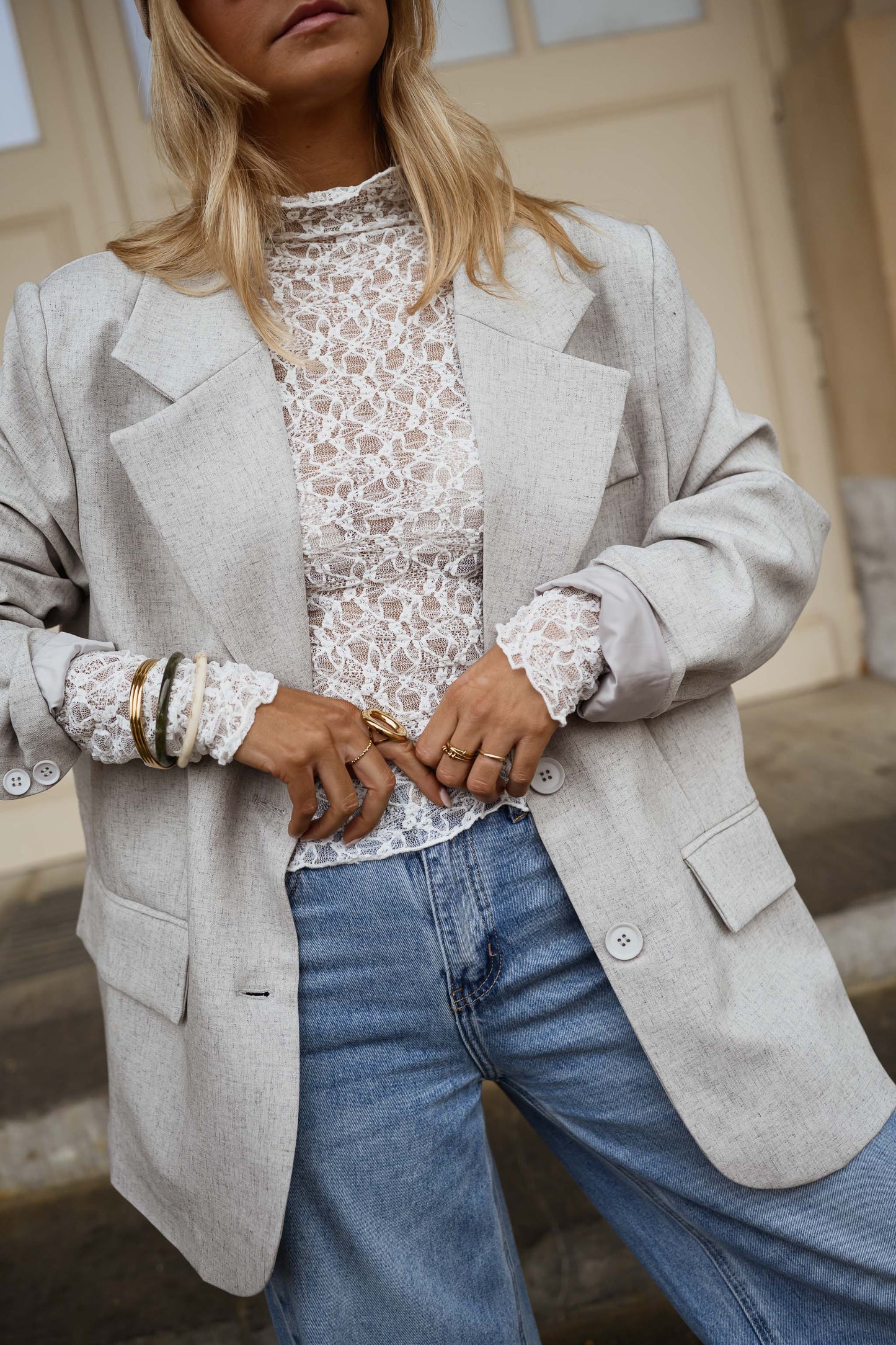 White Francine Blouse