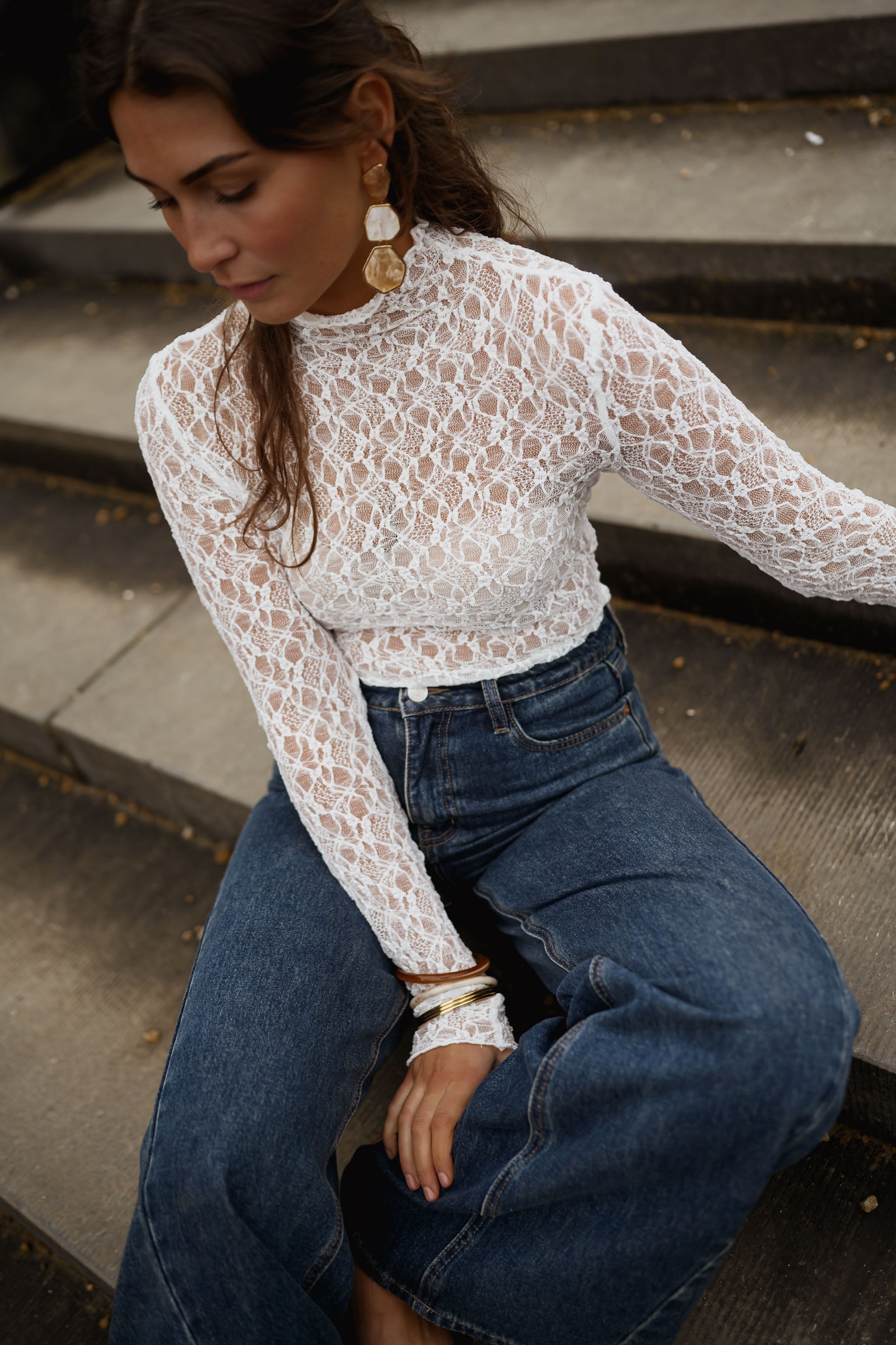 White Francine Blouse