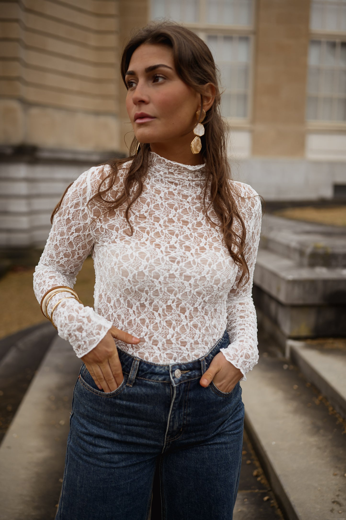 White Francine Blouse