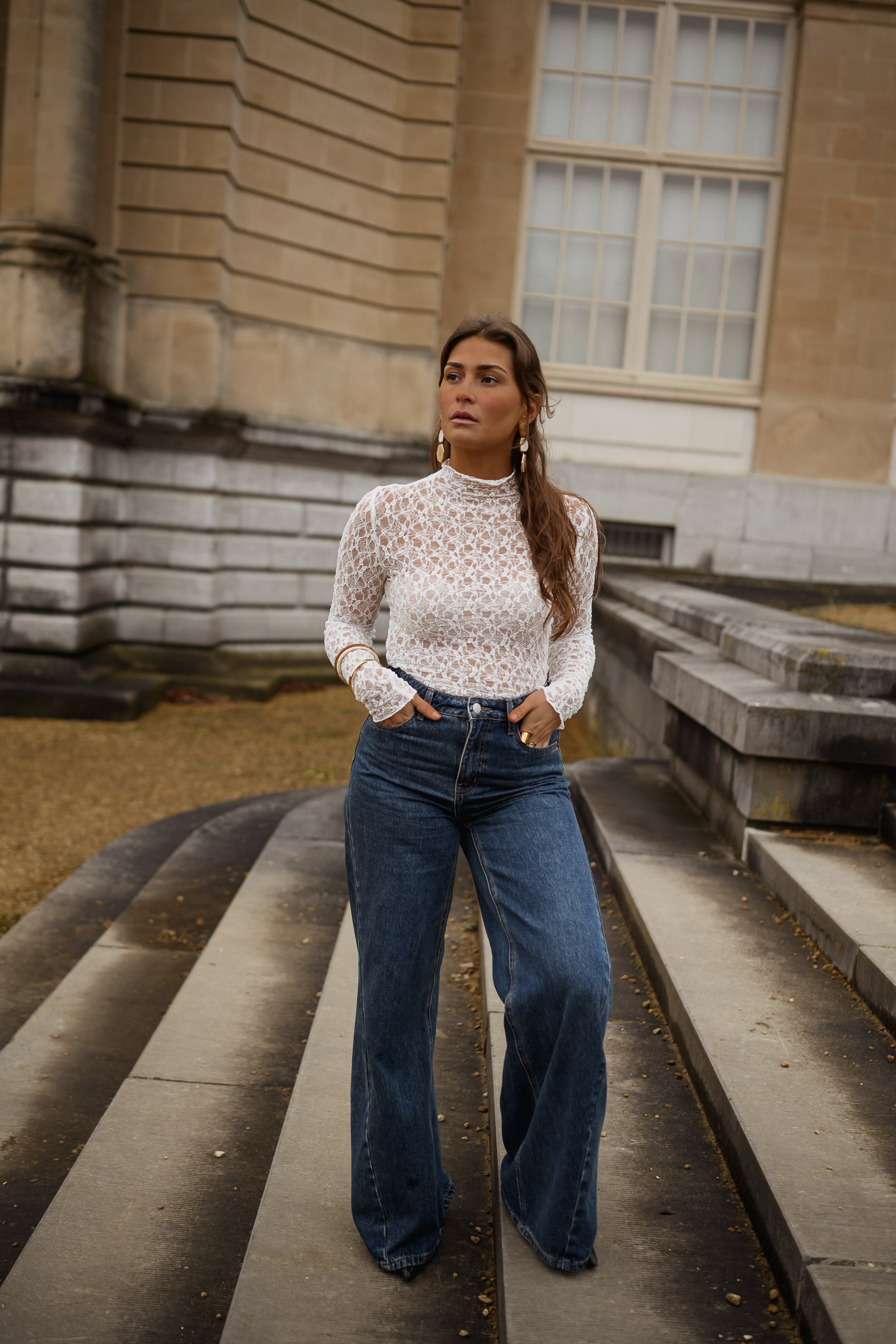 White Francine Blouse