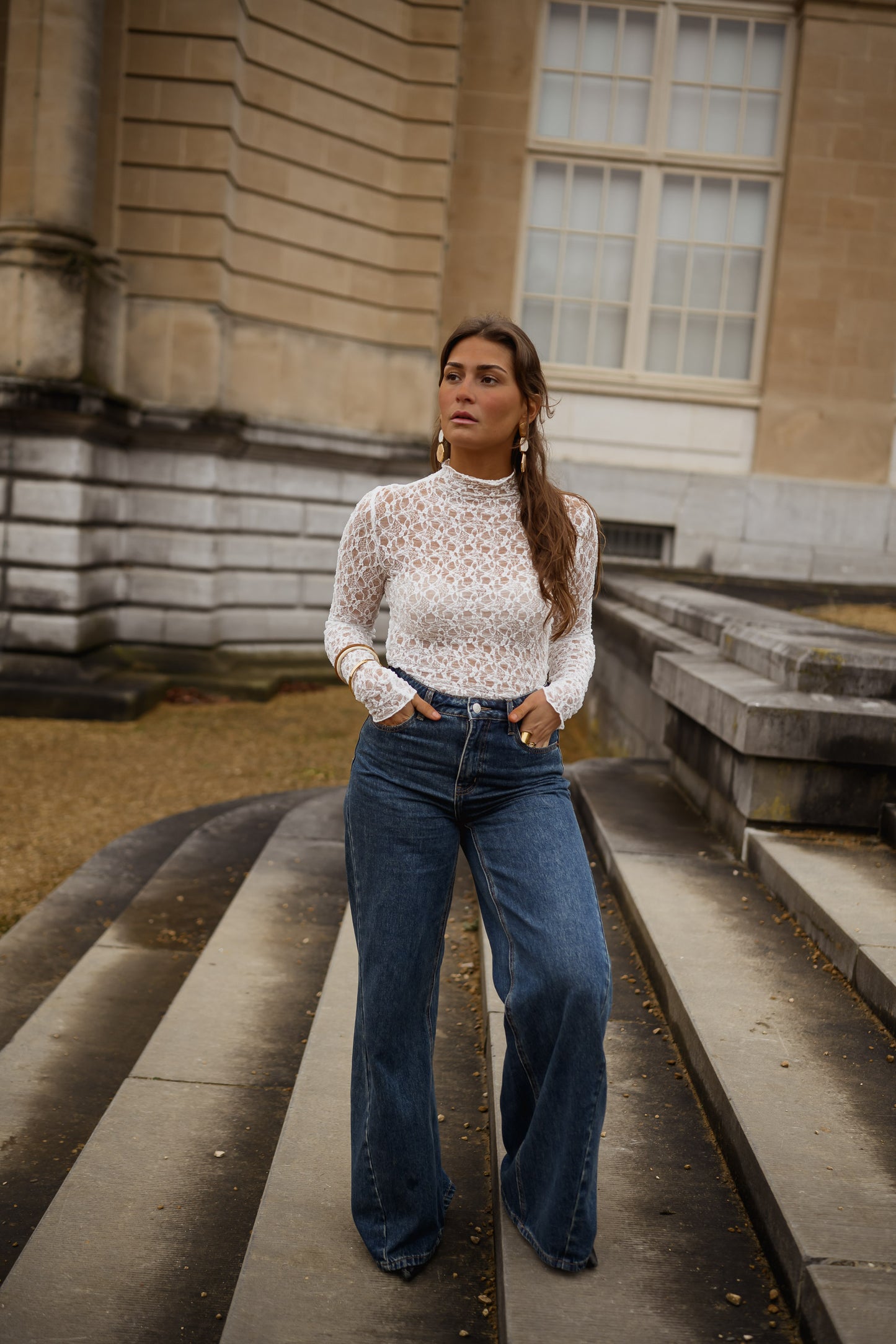 White Francine Blouse