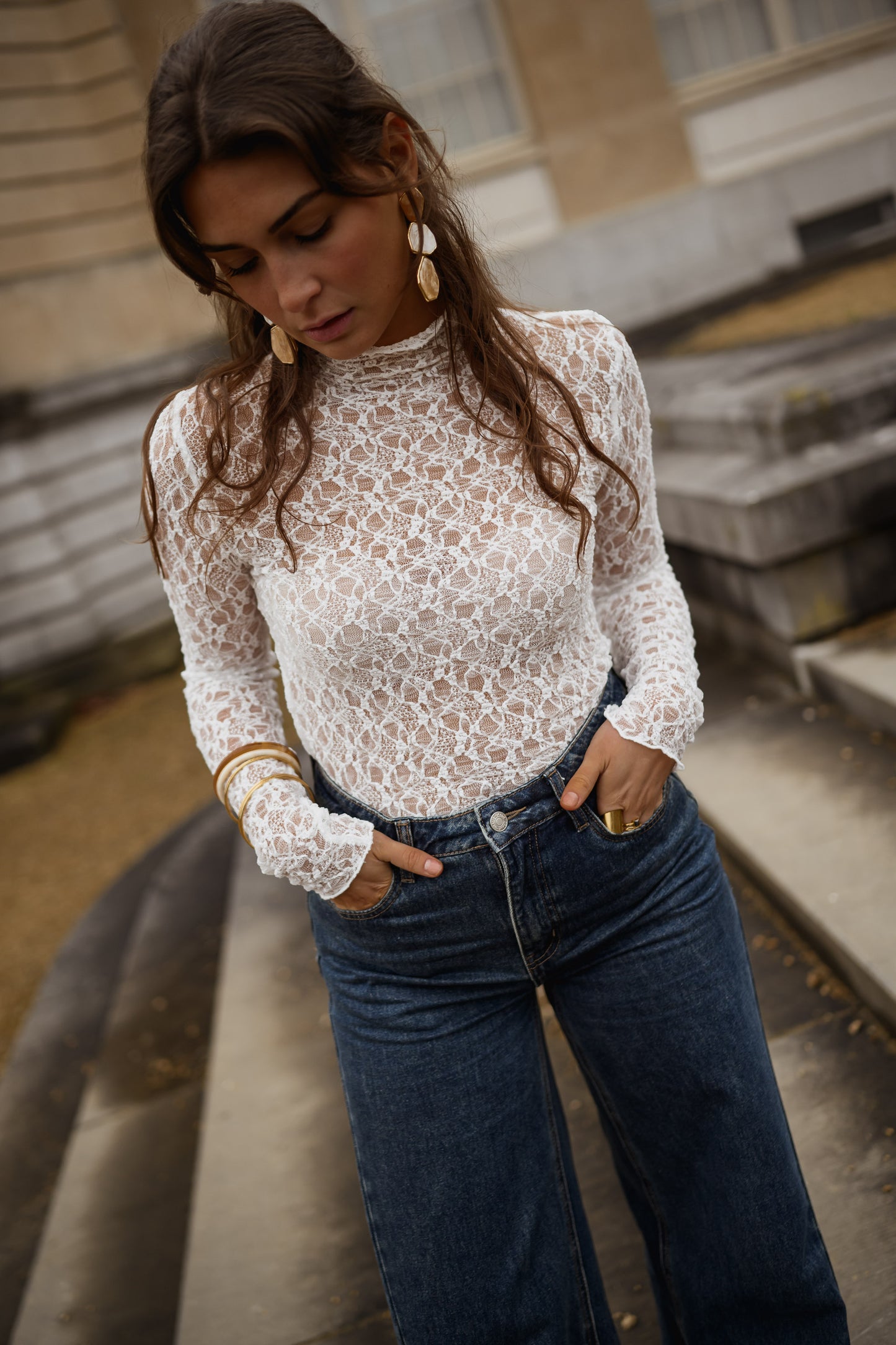 White Francine Blouse