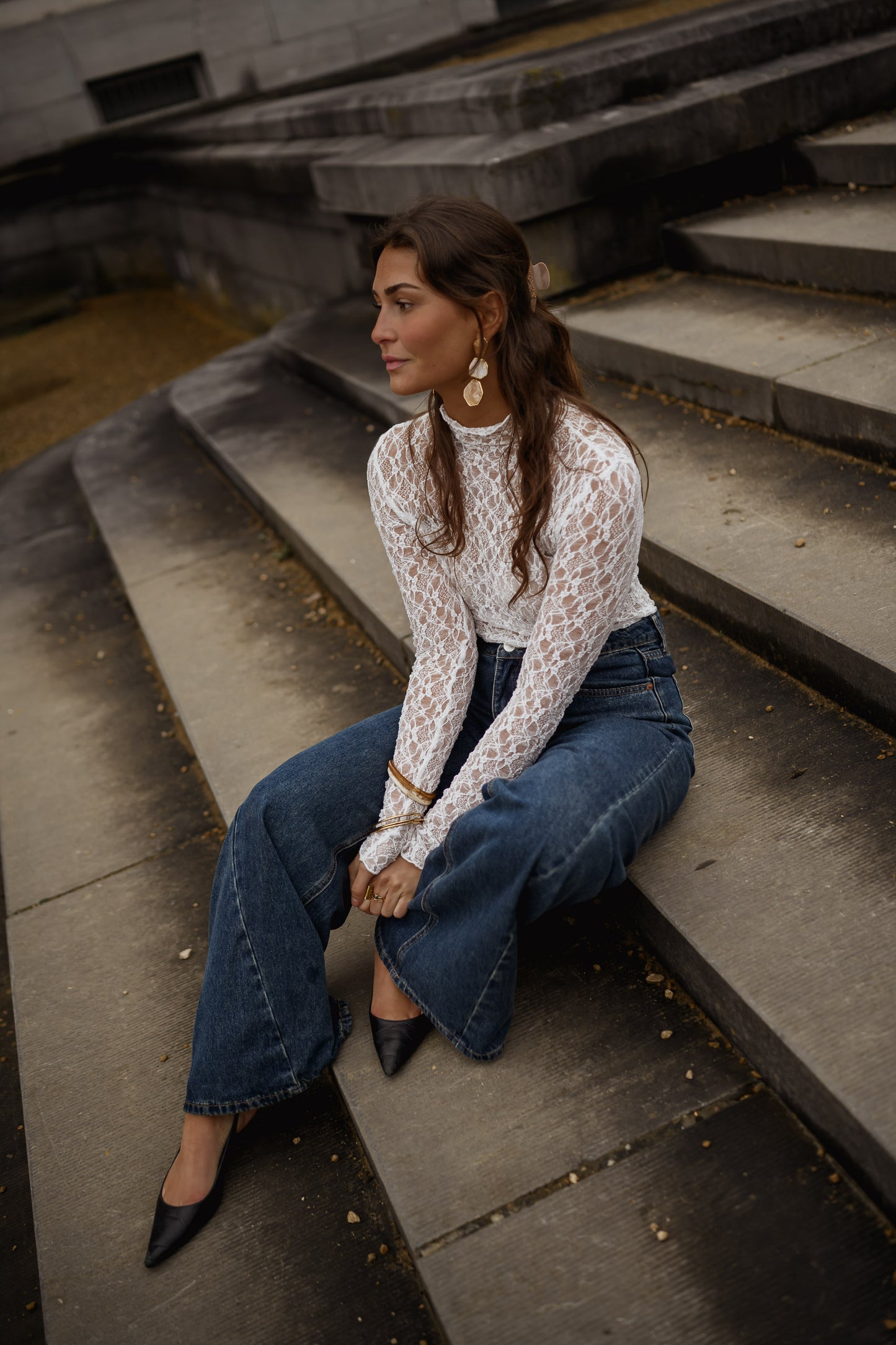 White Francine Blouse