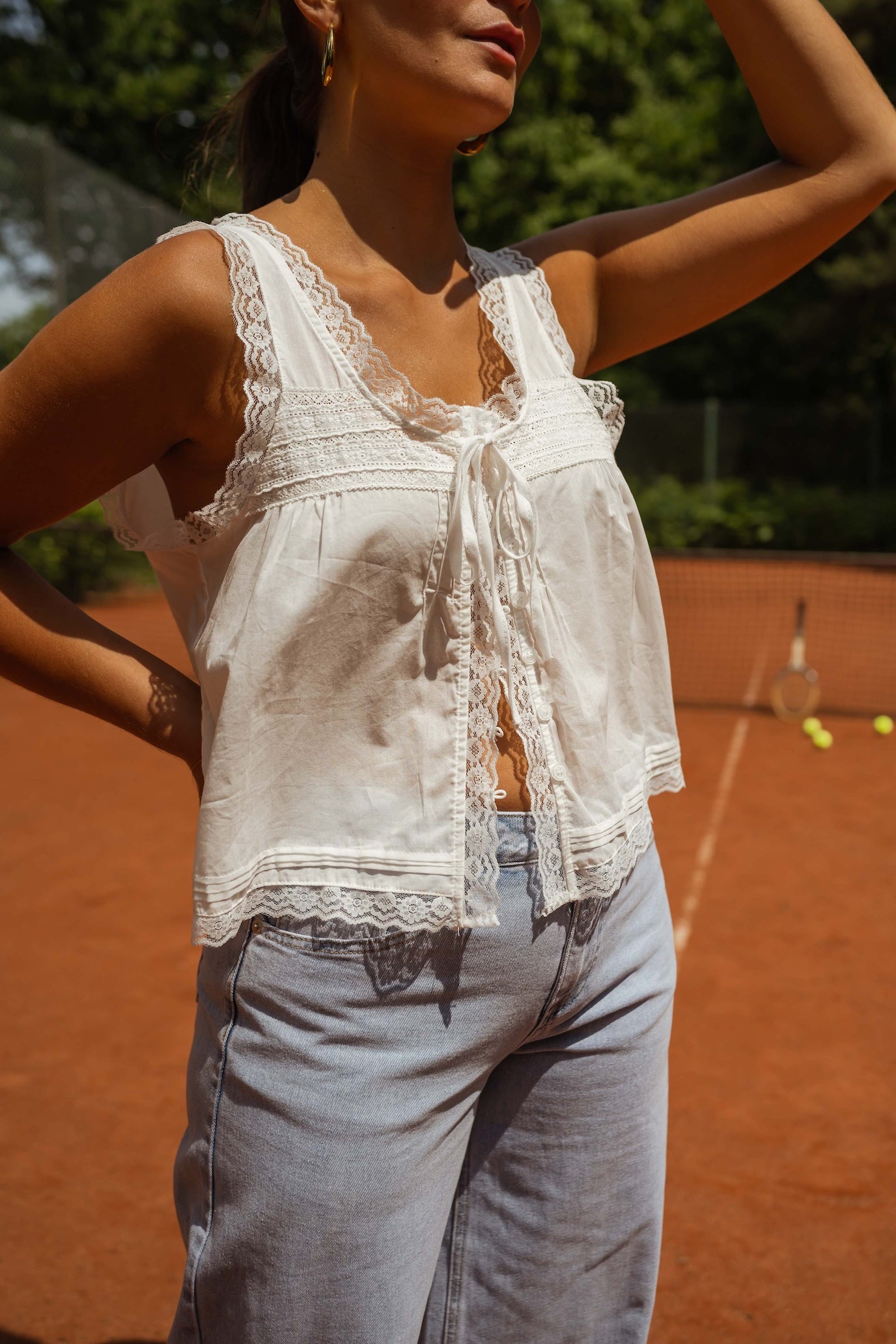 White Victoria Lace Top