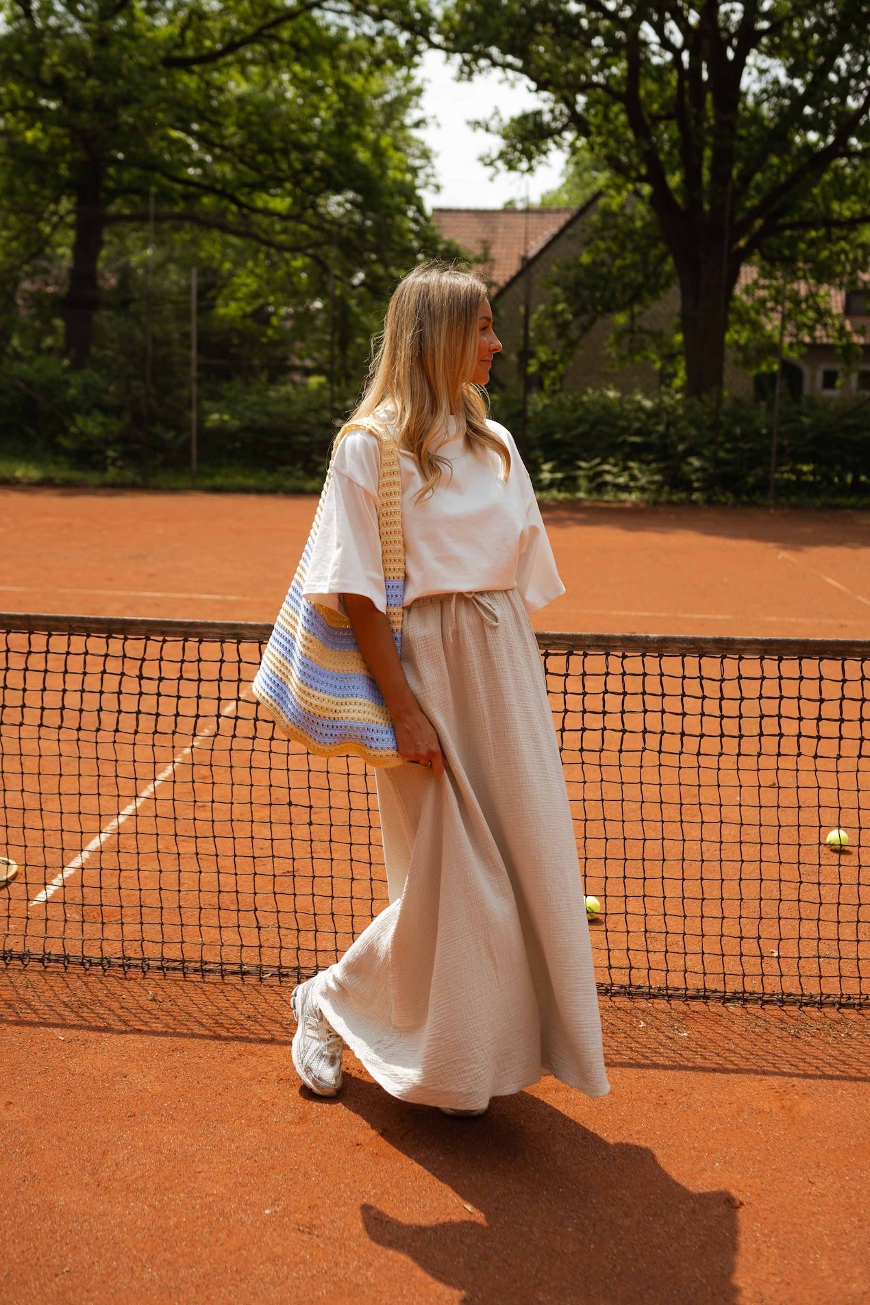 Yellow And Blue Sary Bag