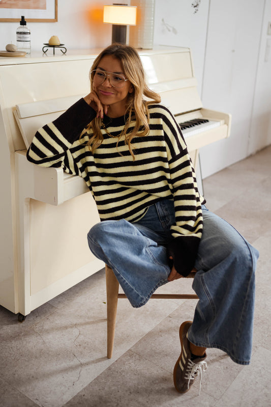 Yellow and Brown Emilie Sweater