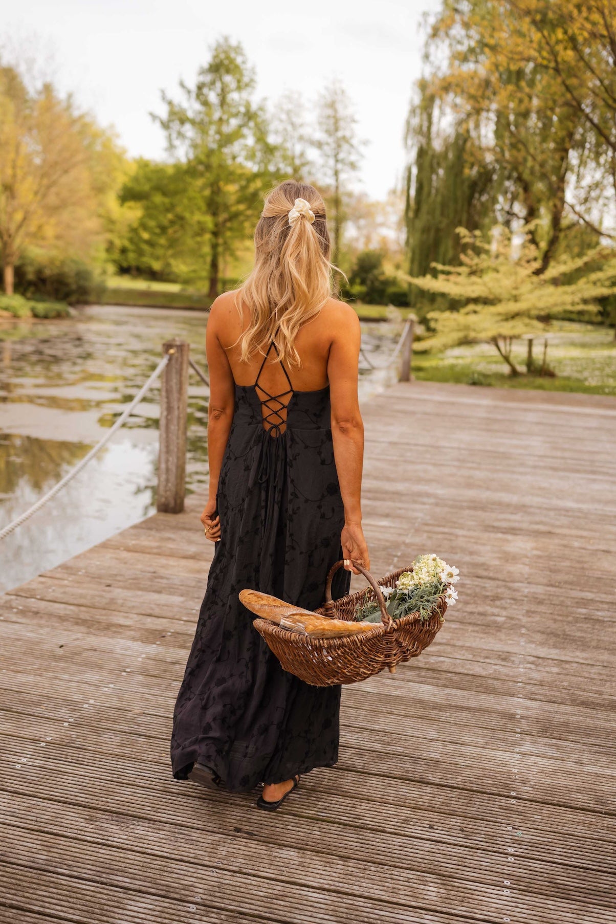 Yellow Gingham Loya Scrunchie
