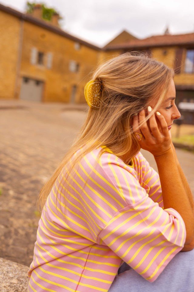 Yellow Lemon Hair Clip