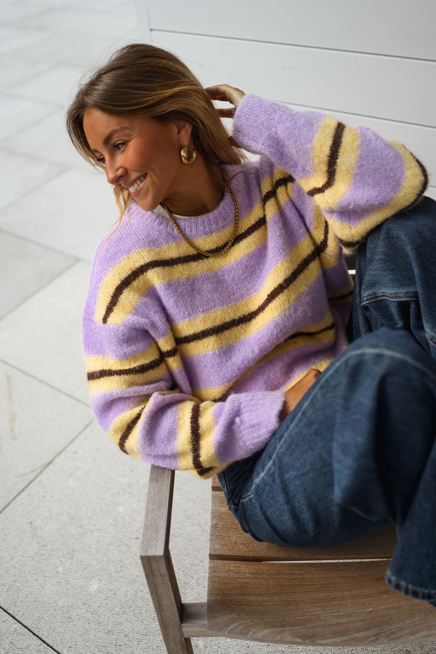 Yellow Striped Esma Sweater