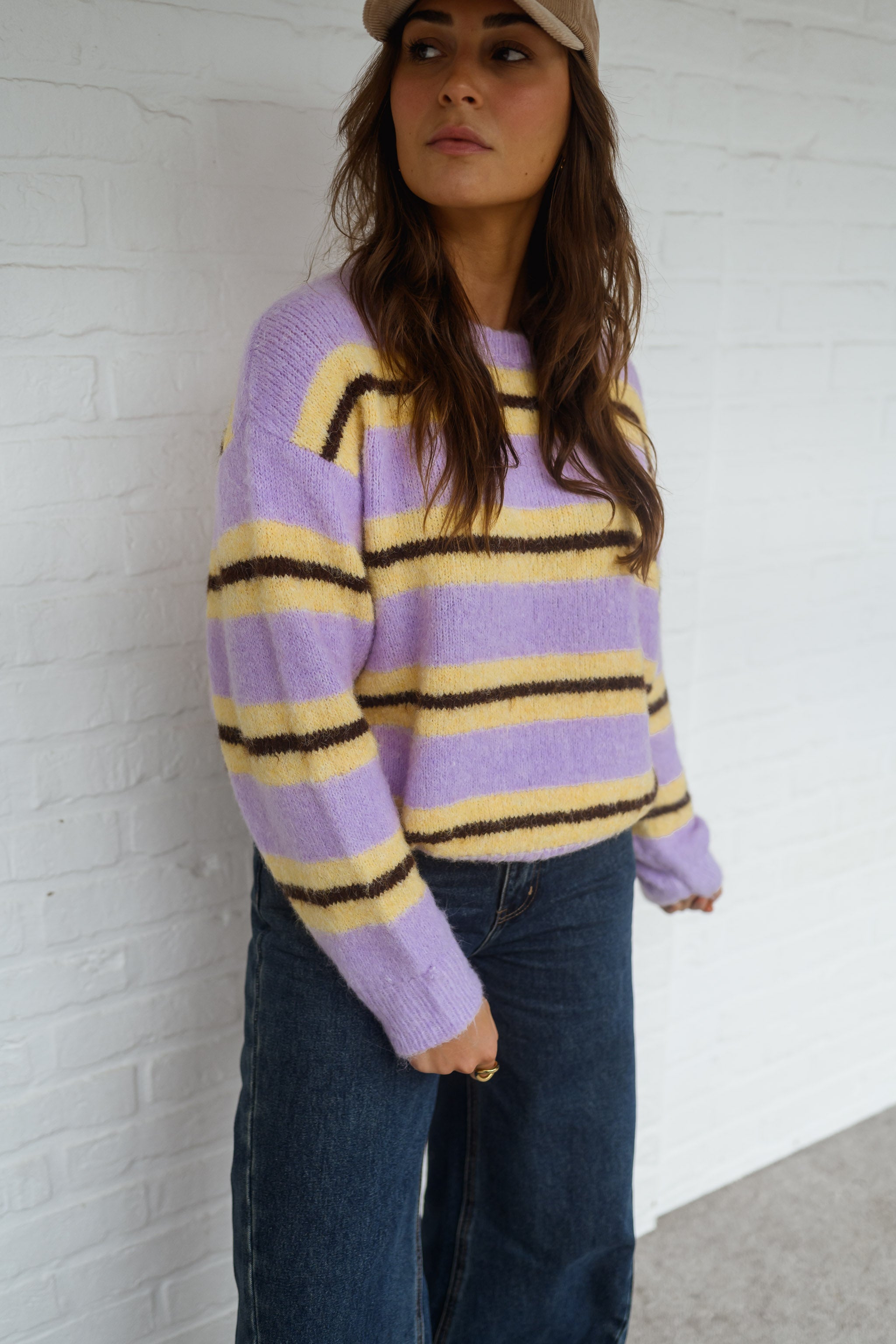 Yellow Striped Esma Sweater