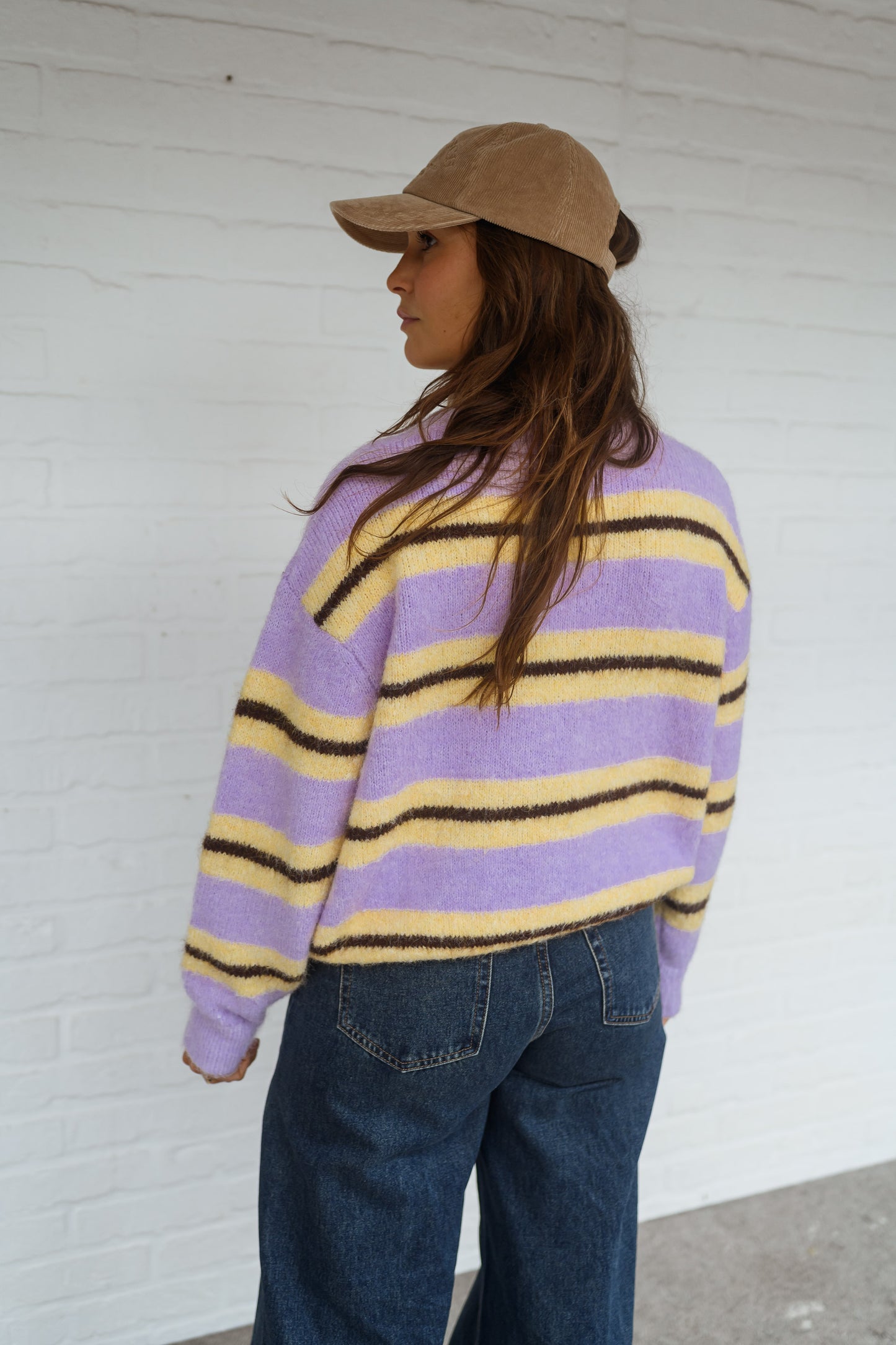 Yellow Striped Esma Sweater