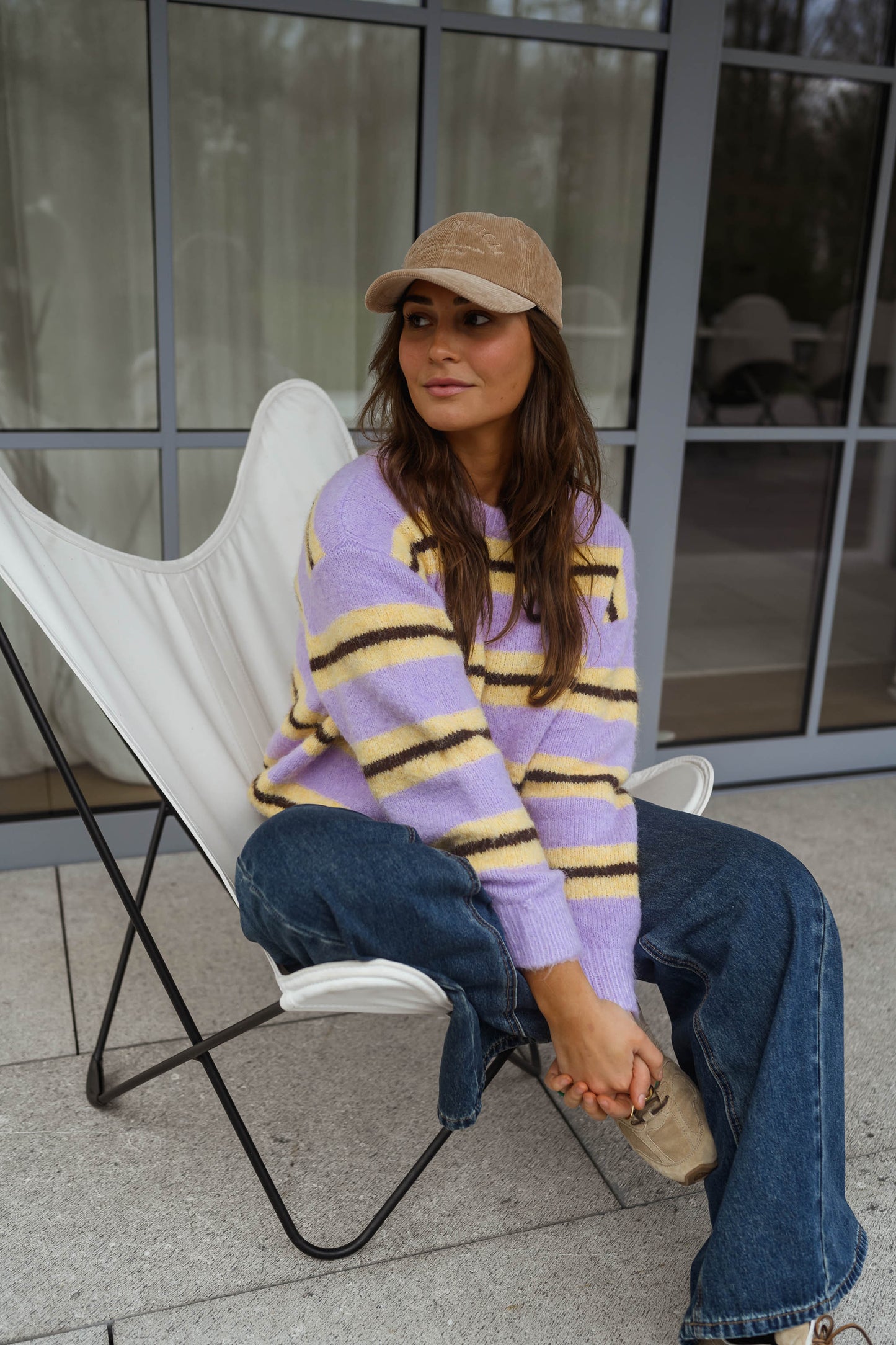 Yellow Striped Esma Sweater