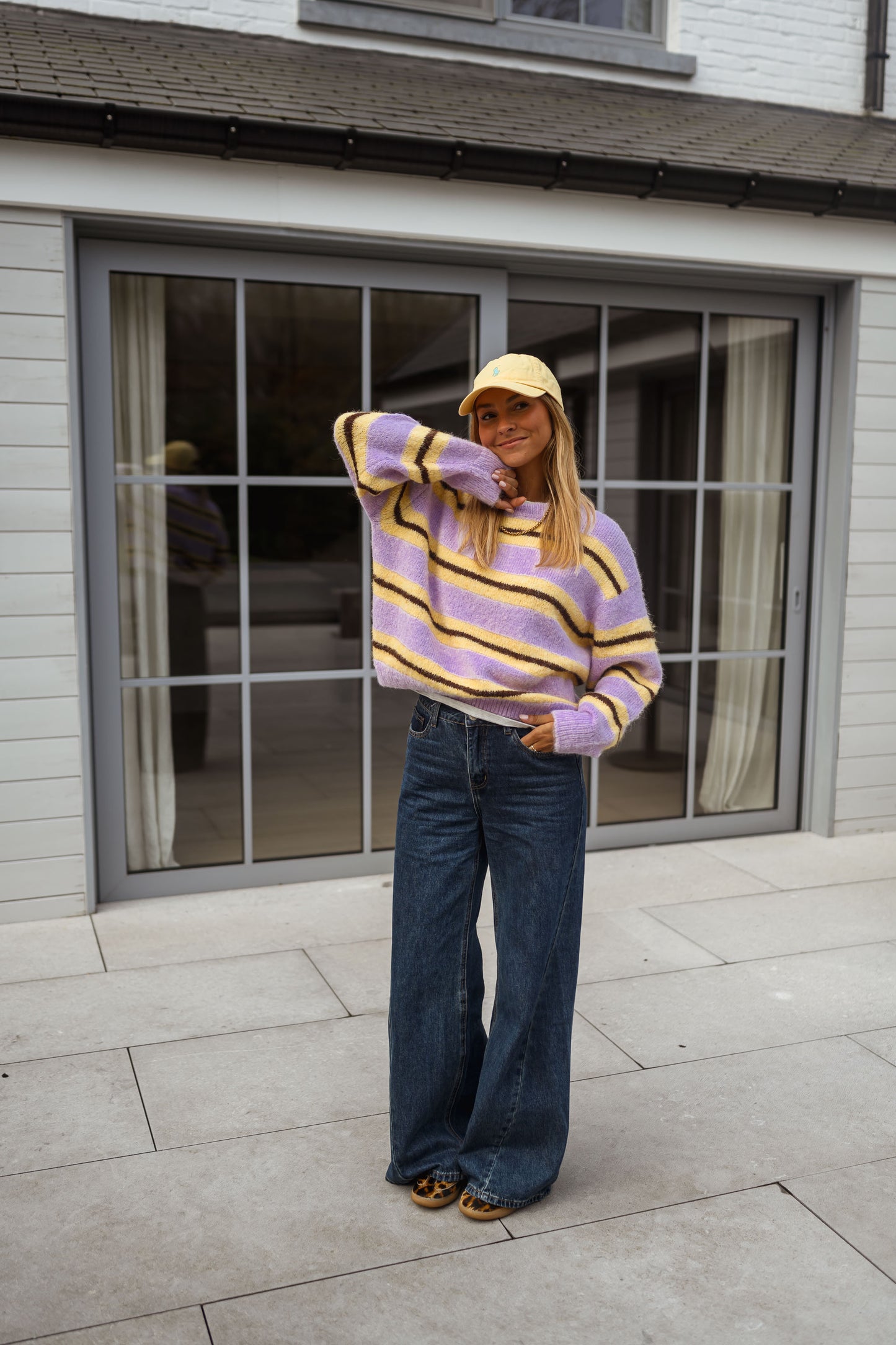 Yellow Striped Esma Sweater