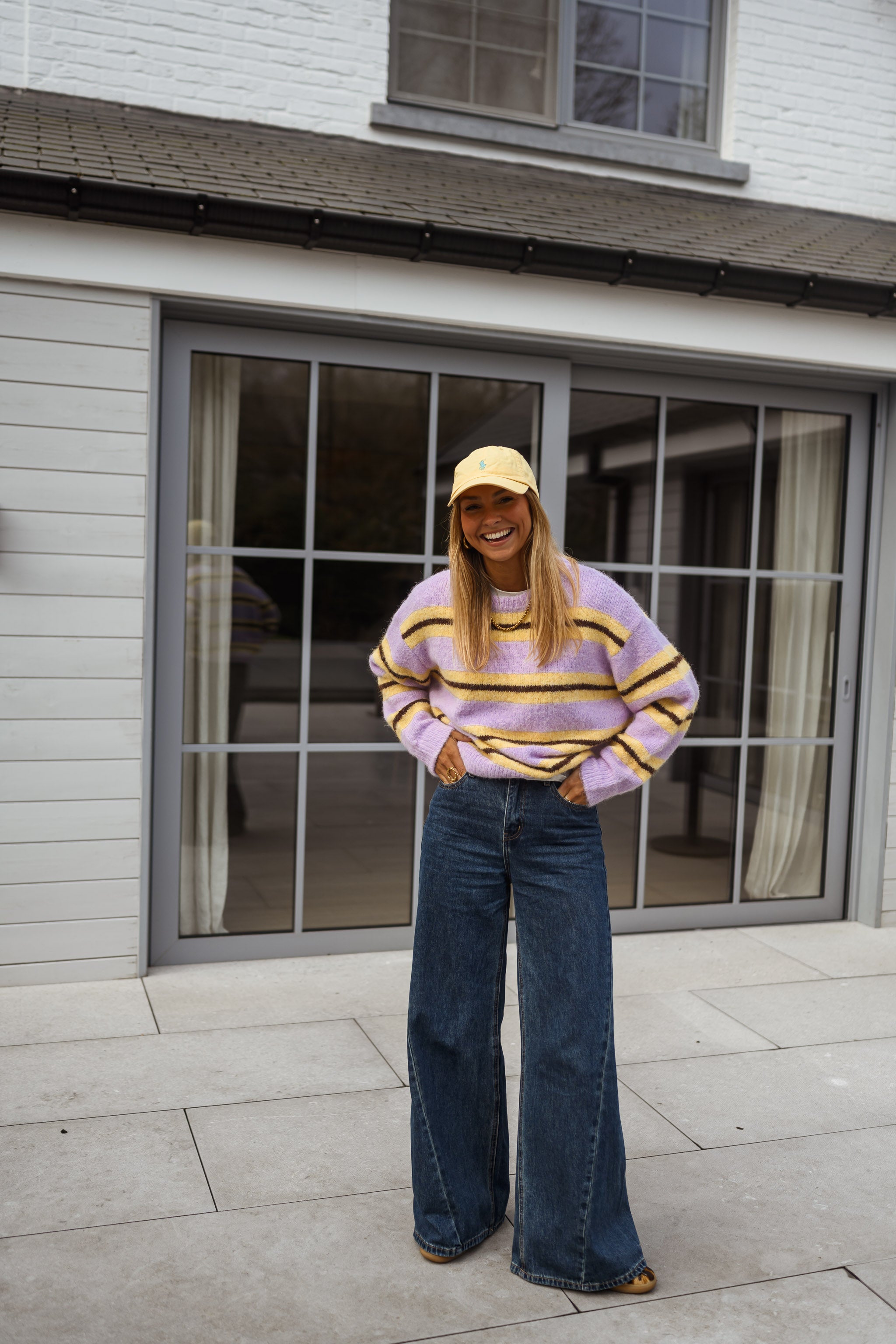 Yellow Striped Esma Sweater