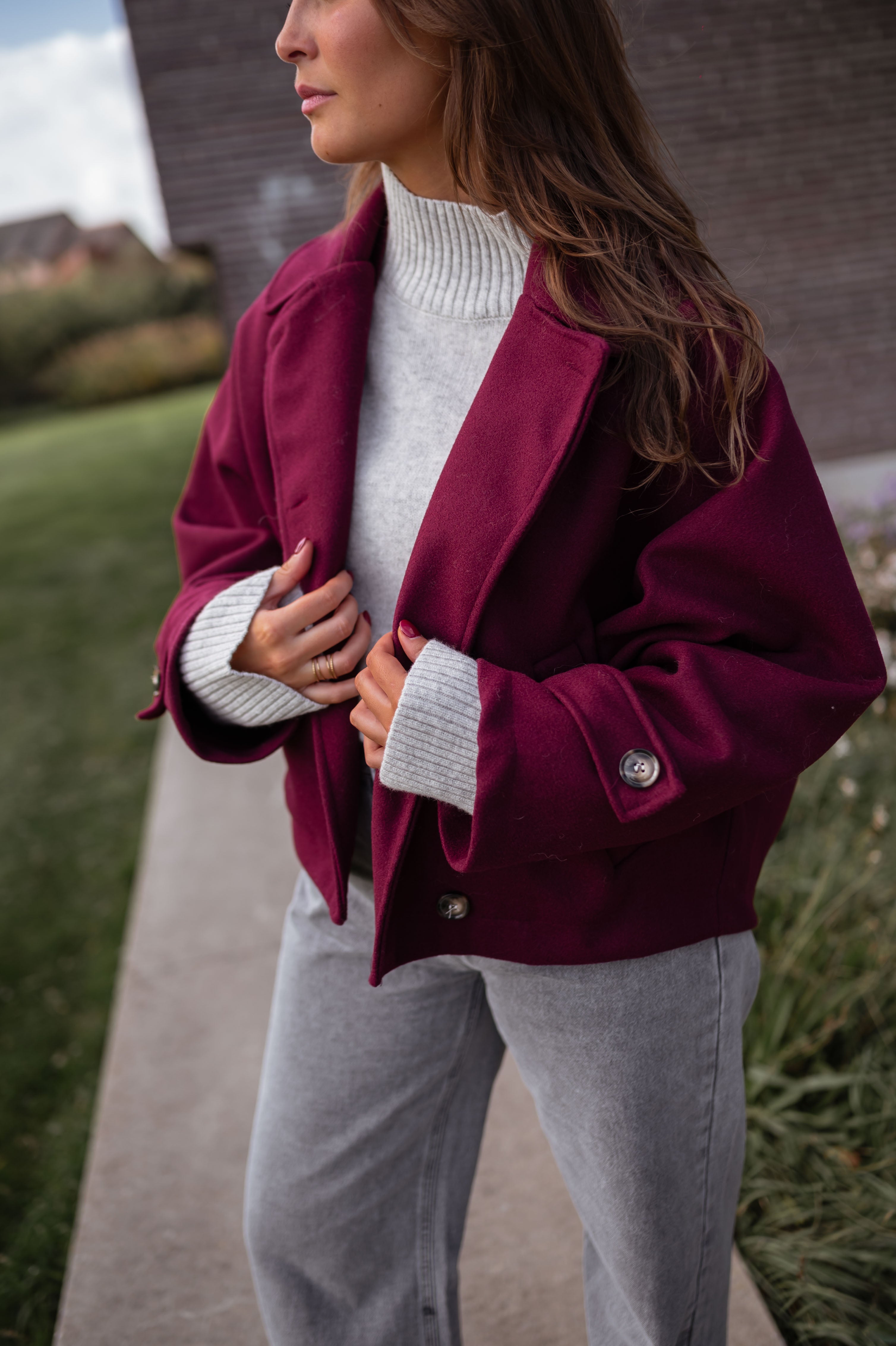 Burgundy Tosca Coat