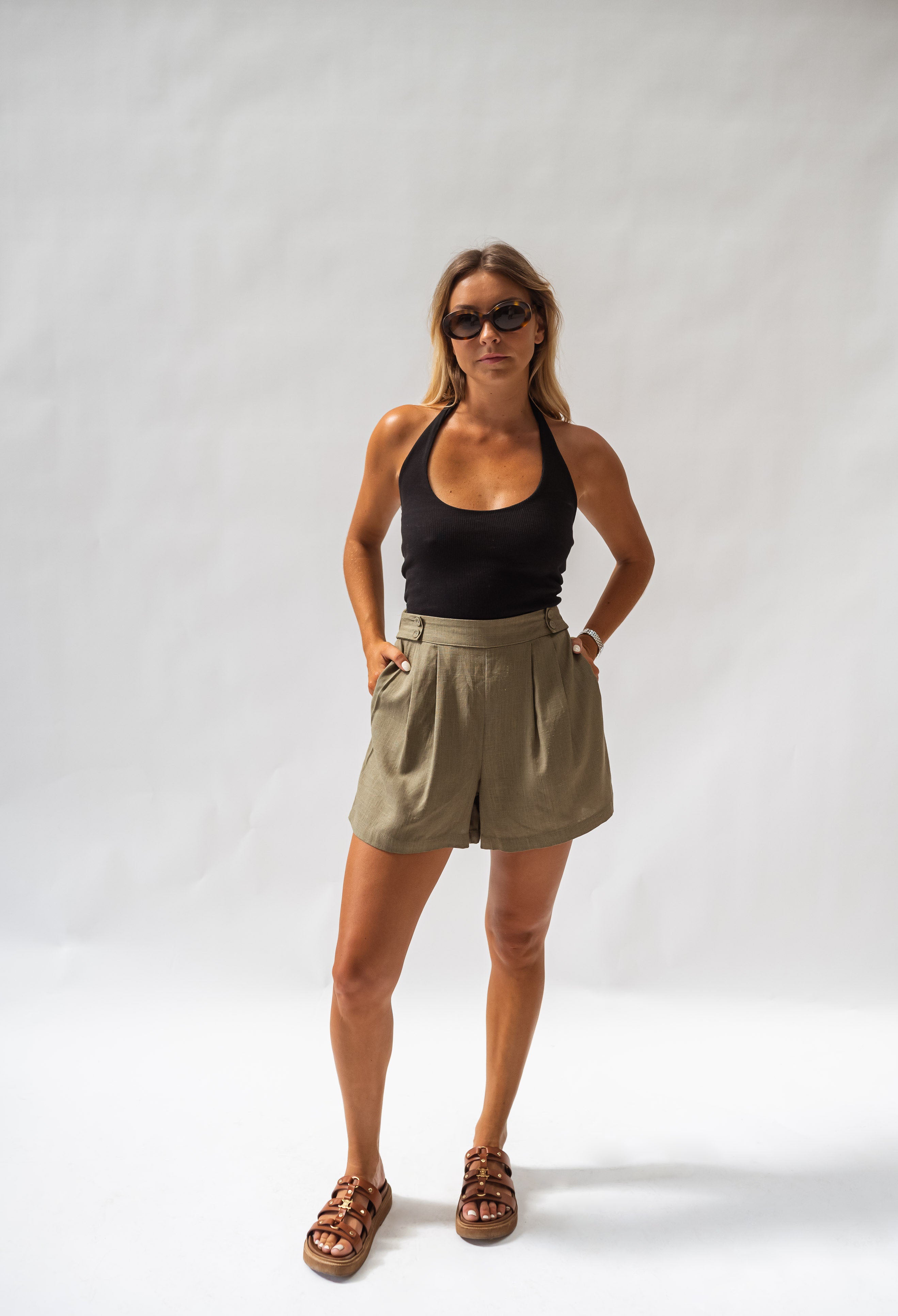 Khaki Lison Shorts